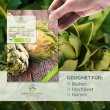 BIO Artischocken Samen (Imperial Star) - Artischocke Saatgut aus biologischem Anbau (5 Korn) - HappySeed