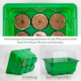 Mini-Gewächshaus inkl. Kokosscheiben in den Maße 16 x 11,5 x 11cm -Made in Germany- - HappySeed