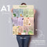 Saisonkalender für Obst und Gemüse (Poster A1) - Ewiger Gartenkalender als Plakat - HappySeed