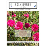 Kornblumen Samen (Centaurea cyanus) - Rot, 1000 Korn, 80 cm - HappySeed