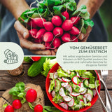 BIO Radieschen Samen (Cherry Bell) - Radieschen Saatgut aus biologischem Anbau (50 Korn) - HappySeed