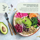 BIO Sprossen Samen (6 Sorten) - Microgreens Saatgut ideal für die Anzucht von knackigen Keimsprossen - HappySeed