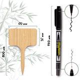 30x Pflanzenstecker zum Beschriften inklusive Marker (Stecker aus robustem Bambus) - HappySeed
