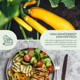 BIO Zucchini Samen Gelb (Gold Rush) - Zucchini Saatgut aus biologischem Anbau (5 Korn) - HappySeed