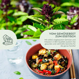 BIO Thai Basilikum Samen - Küchenkräuter Saatgut aus biologischem Anbau (250 Korn) - HappySeed