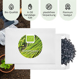 BIO Schnittlauch Samen - Küchenkräuter Saatgut aus biologischem Anbau (125 Korn) - HappySeed