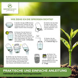 BIO Brokkoli Sprossen Samen (50g) - Microgreens Saatgut ideal für die Anzucht von knackigen Keimsprossen - HappySeed