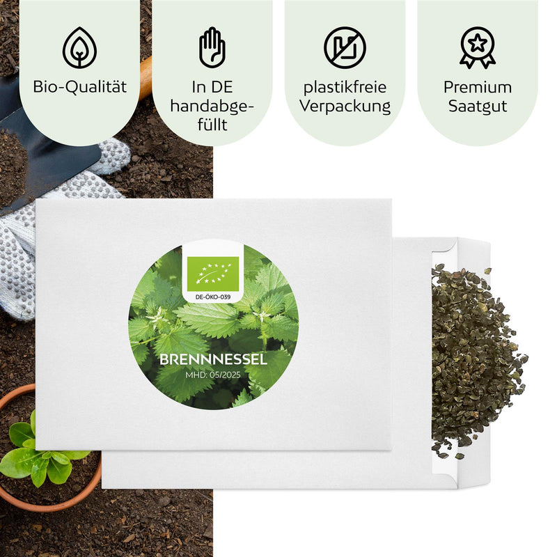 BIO Brennnesselsamen - Heilkräuter Saatgut aus biologischem Anbau (2000 Korn) - HappySeed