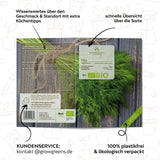 BIO Dill Samen - Küchenkräuter Saatgut aus biologischem Anbau (350 Korn) - HappySeed