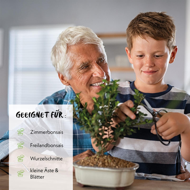 Scharfe Bonsai Schere aus Stahl - Traditionelles Bonsai Werkzeug für eine professionelle Bonsai-Zucht - ideal für Knospen, Blätter &amp; Äste - HappySeed