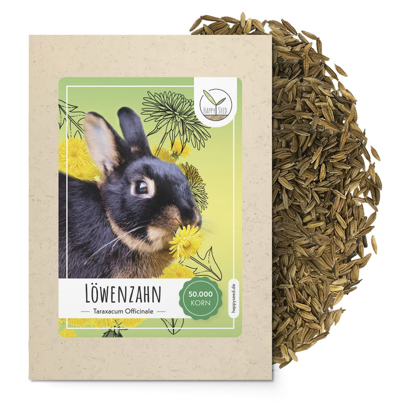 Löwenzahn Samen für Kaninchen - Wildkräuter Saatgut als optimale Futterergänzung - HappySeed