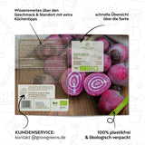 BIO Rote Beete Samen (Chioggia) - Rote Bete Saatgut aus biologischem Anbau (35 Korn) - HappySeed