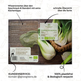 BIO Chinesischer Senfkohl Samen (Pak Choi) - Pak Choi Saatgut aus biologischem Anbau (150 Korn) - HappySeed