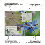 BIO Borretsch Samen - Küchenkräuter Saatgut aus biologischem Anbau (40 Korn) - HappySeed
