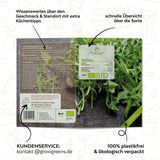 BIO Rucola Samen (Diplotaxis tenuifolia) - Wilde Rauke Saatgut aus biologischem Anbau (750 Korn) - HappySeed