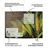 BIO Zuckermais Samen (Golden Bantam) - Mais Saatgut aus biologischem Anbau (30 Korn) - HappySeed