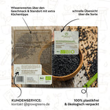 BIO Schwarzkümmelsamen - Küchenkräuter Saatgut aus biologischem Anbau (150 Korn) - HappySeed