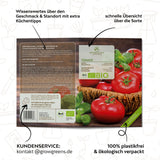 BIO Tomatensamen (Berner Rose) - Tomaten Saatgut aus biologischem Anbau (10 Korn) - HappySeed