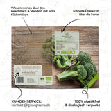 BIO Brokkoli Samen (Calabrese) - Brokkoli Saatgut aus biologischem Anbau (50 Korn) - HappySeed