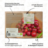 BIO Chili Samen (Ciliegia Piccante, 15.000 Scoville) - Chili Saatgut aus biologischem Anbau (10 Korn) - HappySeed