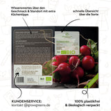 BIO Radieschen Samen (Cherry Bell) - Radieschen Saatgut aus biologischem Anbau (50 Korn) - HappySeed