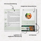 BIO Karotten Samen (Early Nantes) - Möhren Saatgut aus biologischem Anbau (500 Korn) - HappySeed