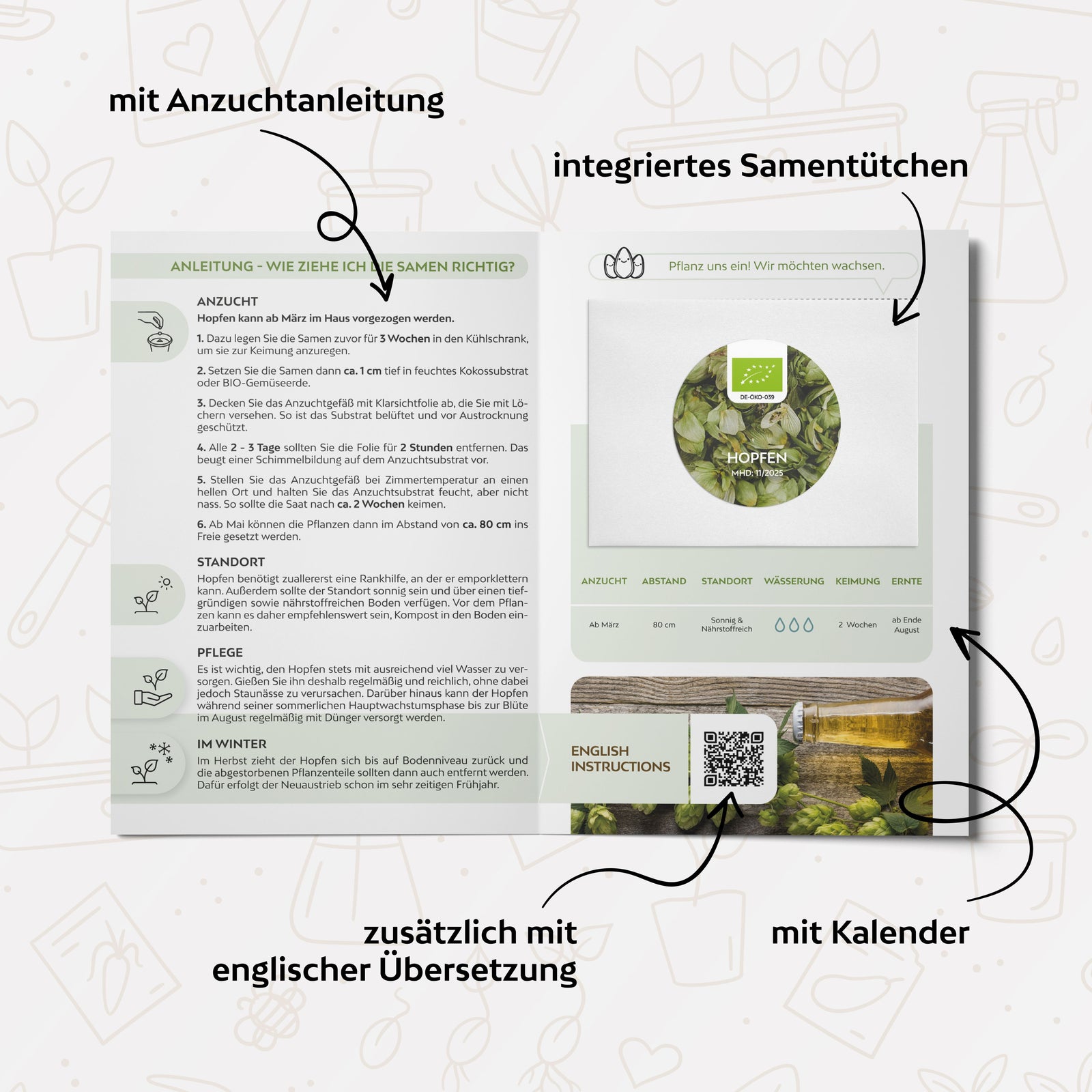 hopfen saatgut BIO Hopfen Samen