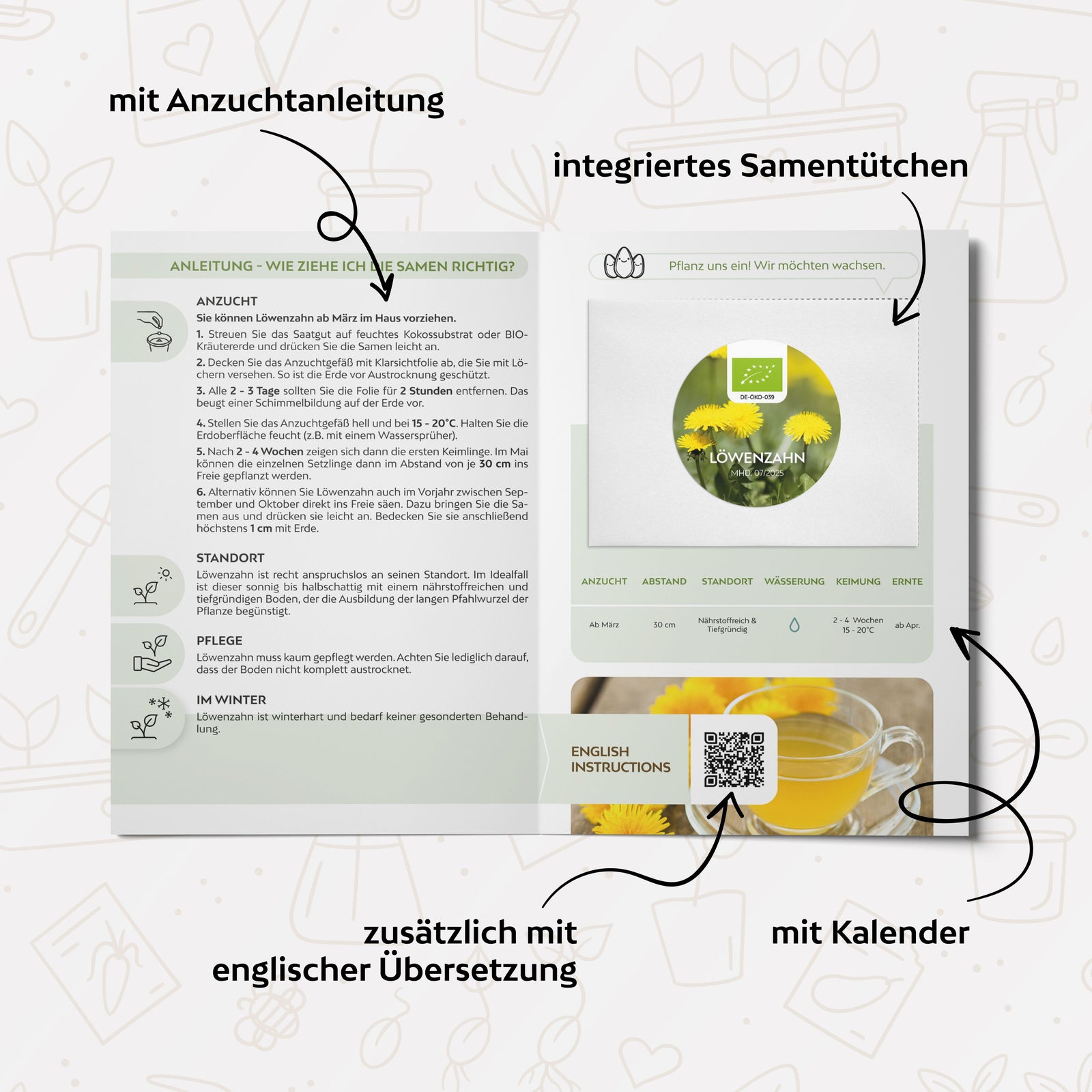 BIO Löwenzahn Samen