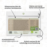 BIO Gemüsesamen Set (10 Sorten) - Gemüse Samen Anzuchtset aus biologischem Anbau - HappySeed