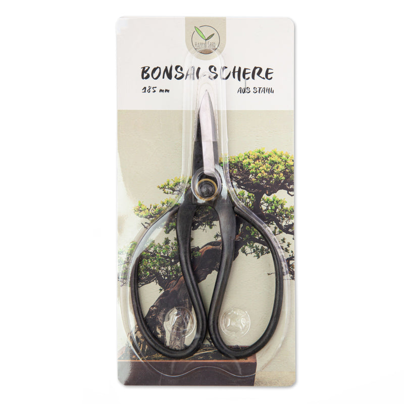 Scharfe Bonsai Schere aus Stahl - Traditionelles Bonsai Werkzeug für eine professionelle Bonsai-Zucht - ideal für Knospen, Blätter &amp; Äste - HappySeed
