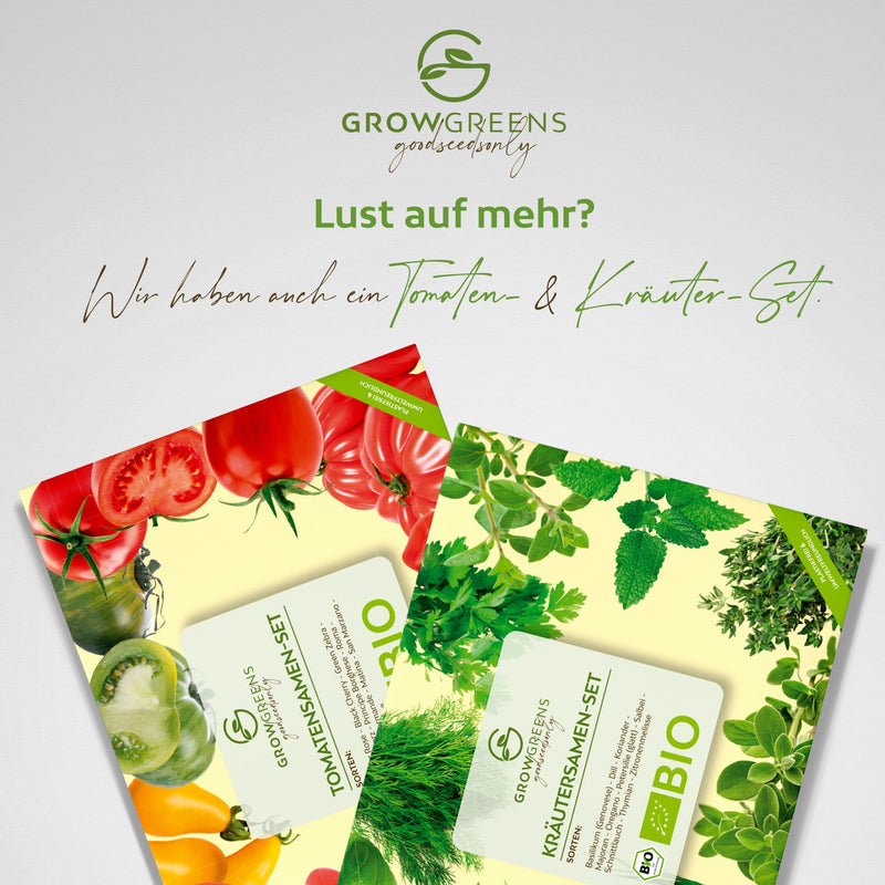 BIO Gemüsesamen Set (10 Sorten) - Gemüse Samen Anzuchtset aus biologischem Anbau - HappySeed