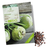BIO Kohlrabi Samen (Superschmelz) - Kohlrabi Saatgut aus biologischem Anbau (20 Korn) - HappySeed