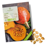 BIO Kürbis Samen (Hokkaido) - Kürbis Saatgut aus biologischem Anbau (5 Korn) - HappySeed