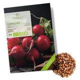 BIO Radieschen Samen (Cherry Bell) - Radieschen Saatgut aus biologischem Anbau (50 Korn) - HappySeed