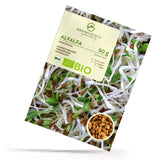 BIO Alfalfa Sprossen Samen (50g) - Microgreens Saatgut ideal für die Anzucht von knackigen Keimsprossen - HappySeed