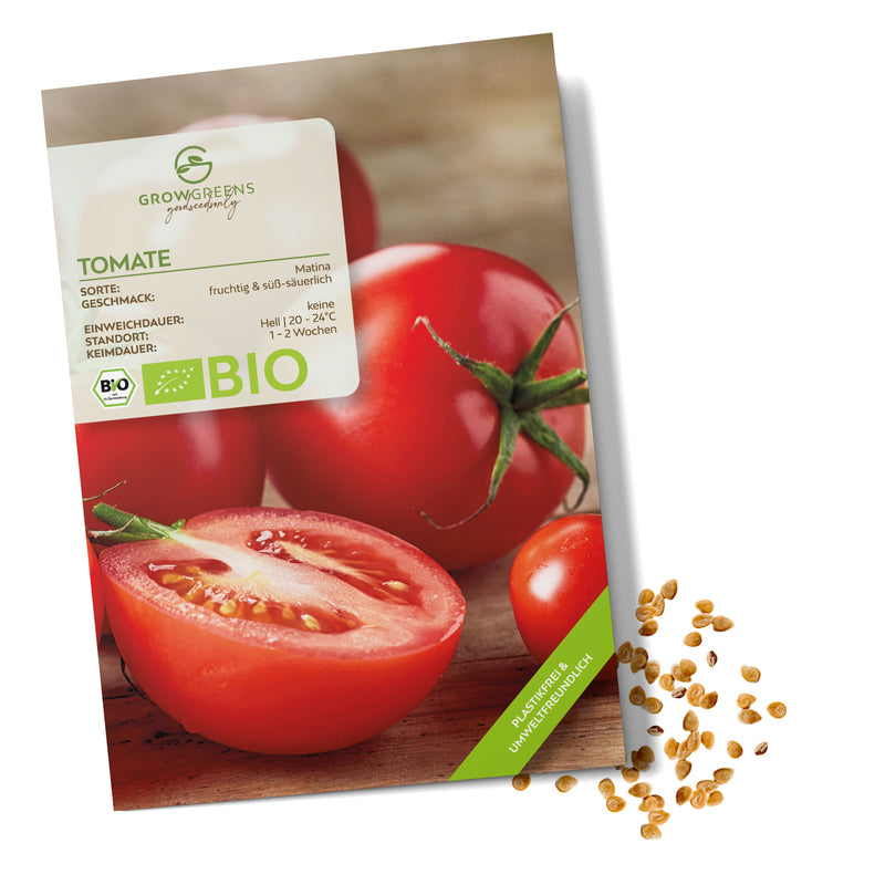 BIO Tomatensamen (Matina) - Tomaten Saatgut aus biologischem Anbau (10 Korn) - HappySeed